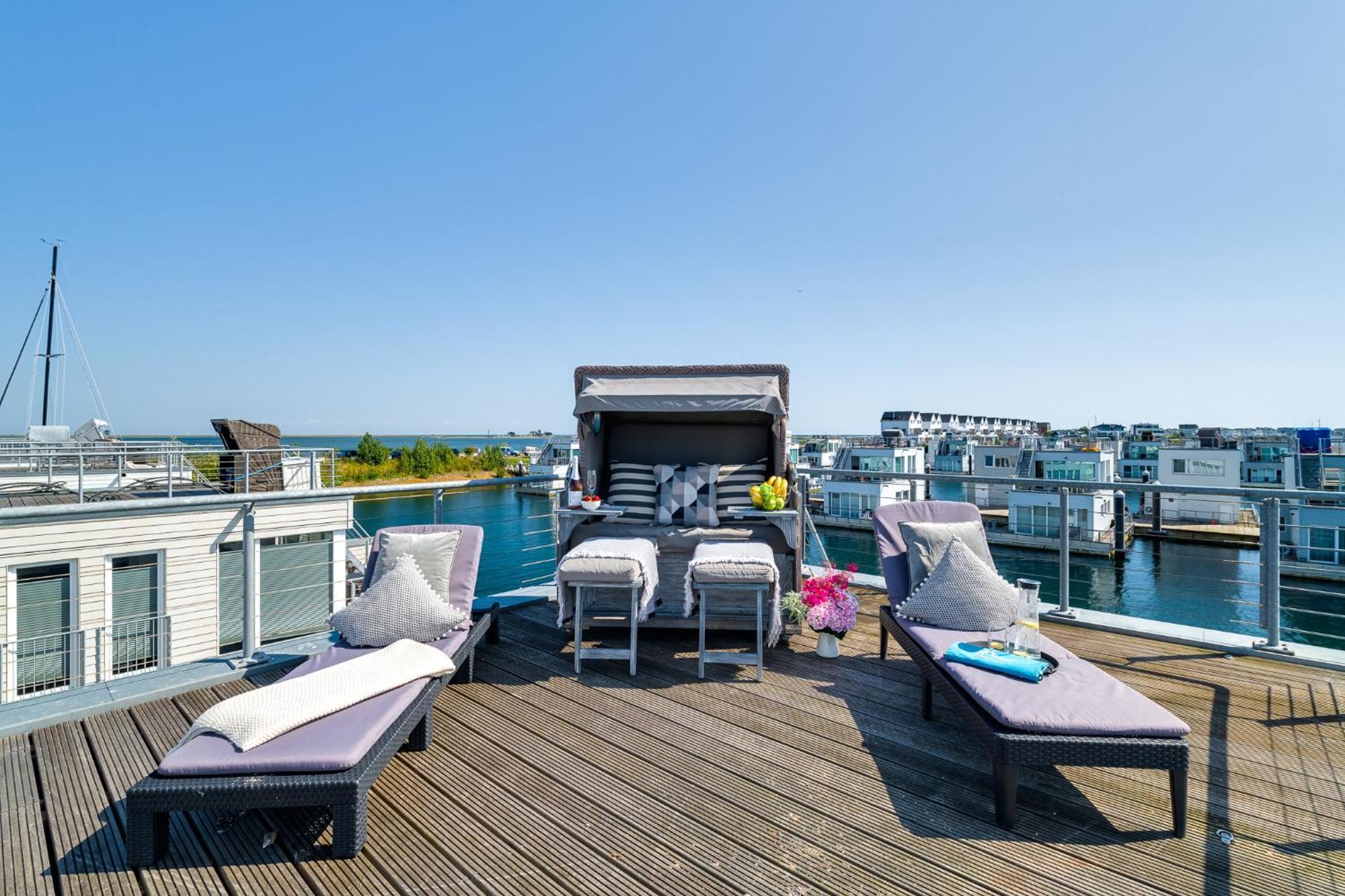 Triton: Meerblick, Sauna, Dachterrasse Olpenitz Exterior photo